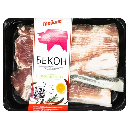 Бекон із свинини Глобино порційний охолоджений