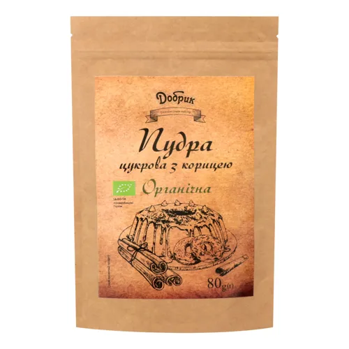 Пудра цукрова з корицею Органічна Добрик д/п 80г