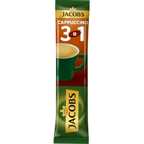 Напій кавовий «Jacobs 3в1 Cappuccino» в стіках 12.5г