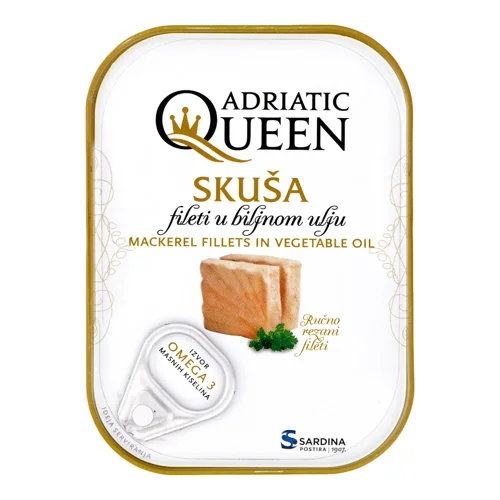 Скумбрія Adriatic Queen філе в олії,105г