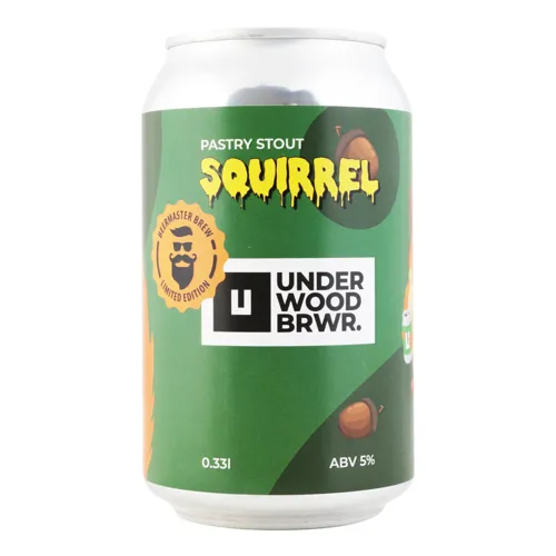 Пиво 0.33л 5% темне нефільтроване непастеризоване Pastry Stout Squirrel Underwood Brewery з/б
