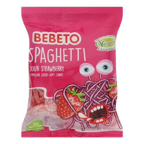 Мармелад жувальний Spagetti Strawberry Bebeto м/у 80г
