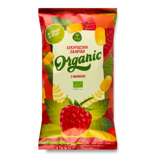 Палички Кукурудзяні З Малиною Organic, в/ґ, 70г