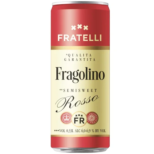 Напій ігристий Fratelli Fragolino винний червоний напівсолодкий 6-6,9% 0,33л