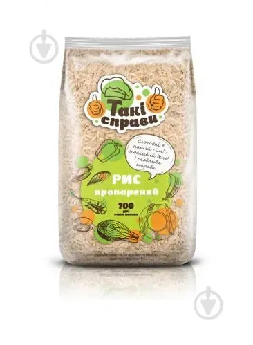 Такі Справи Рис Пропарений 700 г ТМ Такі Справи