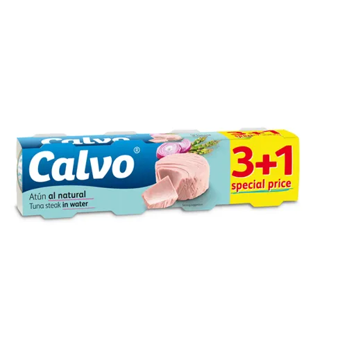 Тунець Calvo у власному соку 4х80г