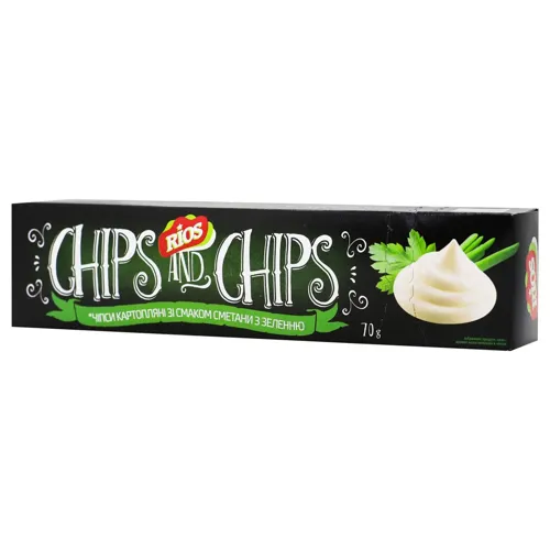 Чіпси картопляні Rios зі смаком сметани з зеленню 70г