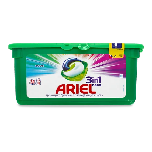 Засіб Миючий Синтетичний Рідкий 3 в 1 Pods Ariel, капсули, 30 шт