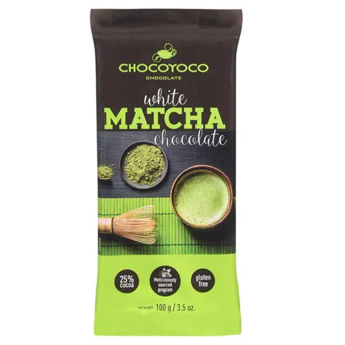 Шоколад Chocoyoco зелений з чаєм матча 100г