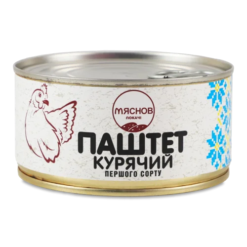 Паштет Курячий Вищого Ґатунку, Залізна Банка, 320г