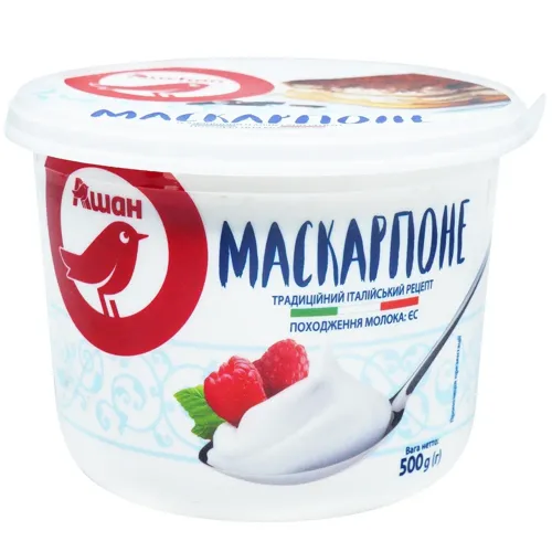 Сир Ашан Маскарпоне м'який 36% 500г