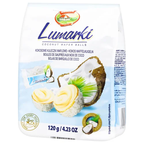 Цукерки Lumarki вафельні кульки зі смаком кокосу 120г