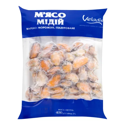 М'ясо мідій глазуроване Veladis вищого ґатунку 400г