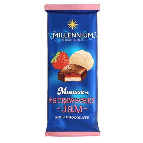 Шоколад Millennium мусовий мол.полуниця 135г