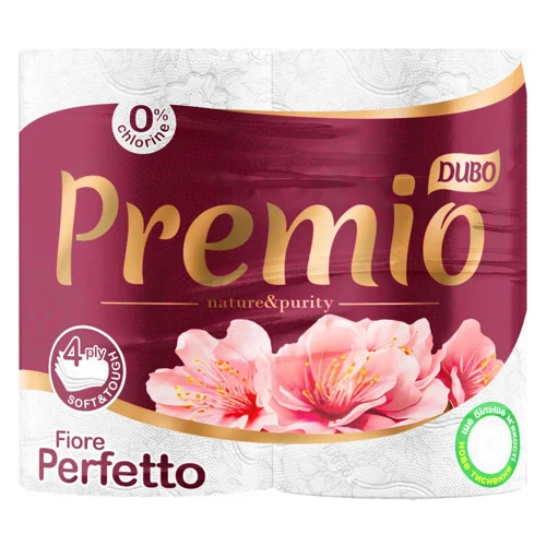 Туалетний папір Диво Premio Fiore Perfetto 4-шаровий 4шт
