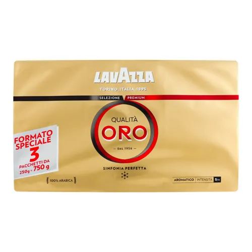 Кава натуральна смажена мелена Qualita Oro Rossa Lavazza м/у 3x250г