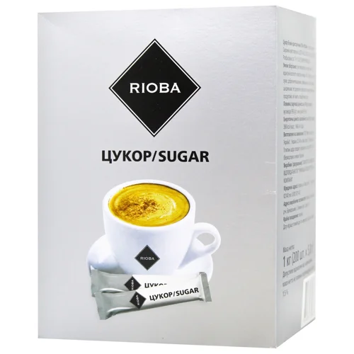 Цукор Rioba білий кристалічний 5г х 200шт