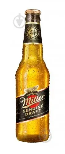 Пиво світле Miller Genuine Draft 0.45л скло
