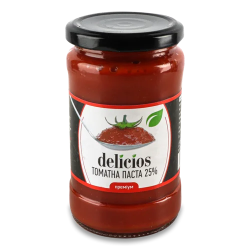 Томатна Паста Вищого Ґатунку Delicios, С/Б 314мл