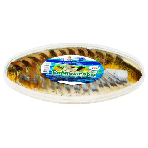 Асорті рибне Бріз-Т філе оселедця пряного посолу та холодного копчення 200г