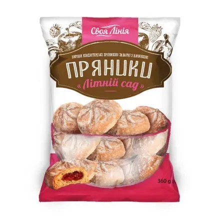 Пряники 360г Своя лінія Літній сад з начинкою м/уп