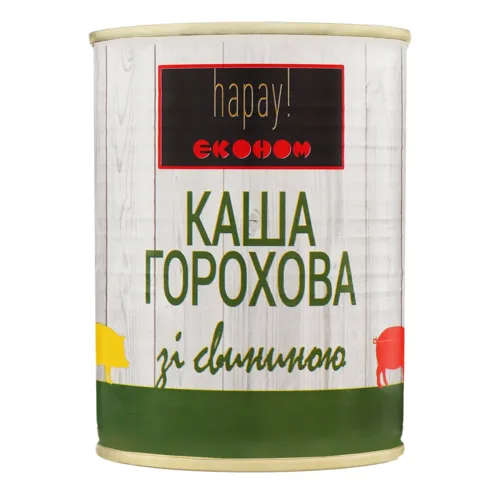 Каша горохова зі свининою Економ hapay! з/б 340г
