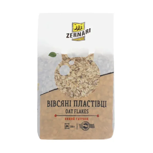 Пластівці вівсяні Zernari м/у 500г
