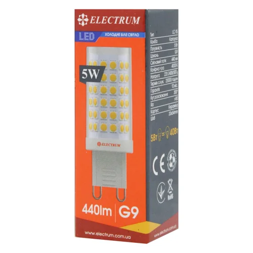 Лампа Electrum світлодіодна капсула LC-15 5W G9 4000K