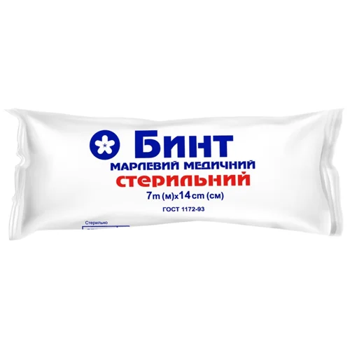 Бинт Віола марлевий медичний стерильний 7м*14см