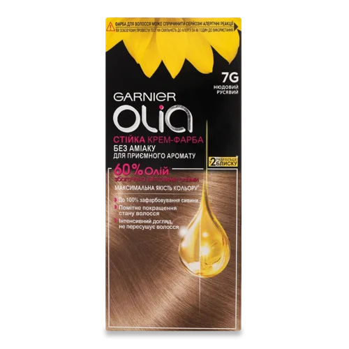 Крем-фарба Для Волосся Стійка Без Аміаку Olia №7G Garnier, 1шт