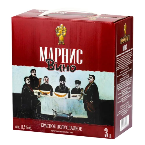 Вино Marani Marnis червоне напівсолодке 11,5% 3л