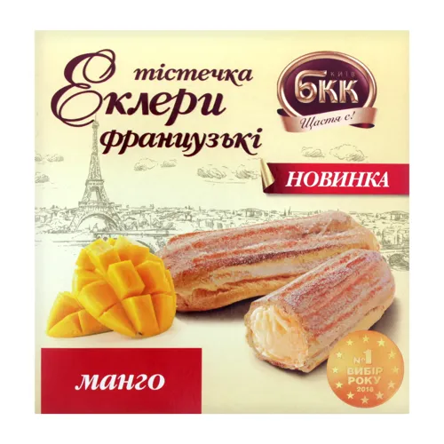 Тістечка БКК Еклер Французький Манго 0,165 кг