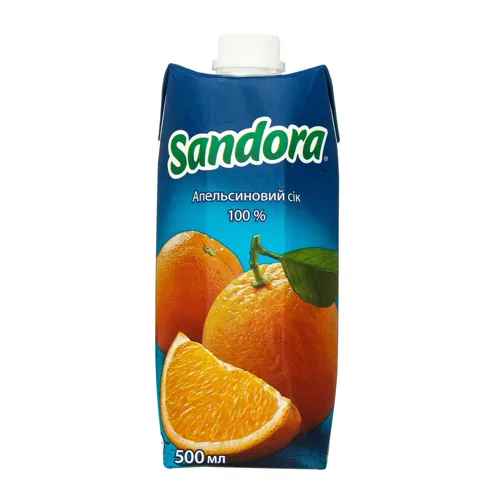 Сік апельсиновий неосвітлений Sandora т/п 500мл