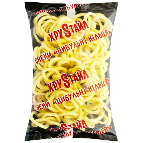 Кільця цибулеві ХруSтайл зі смаком сметани з зеленню 80г