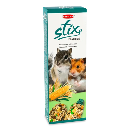 Корм для хом'яків та гризунів Flakes Stix Padovan, додатковий, к/у, 100г
