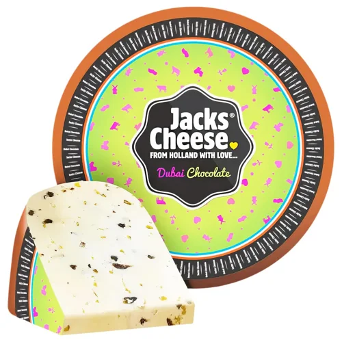 Сир Jacks Cheese Гауда зі смаком дубайського шоколаду 50%