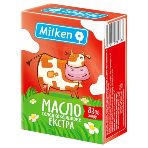 Масло Milken Селянське солодковершкове 83% 200г