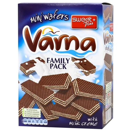 Вафлі Sweet Plus Varna Family Pack міні з молочним кремом 260г