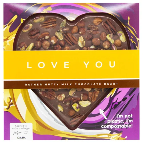 Шоколад молочний Gnaw Love You у формі серця 220г