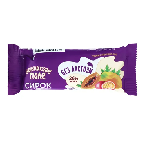 Сирок глазурований 26% безлактозний Папайя-маракуйя Волошкове поле м/у 36г