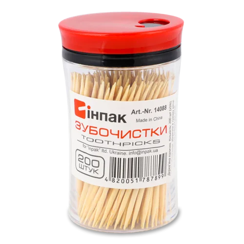 Зубочистки №14088 Інпак Вищого ґатунку, 200 шт