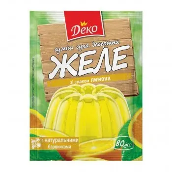 Желе Деко зі смаком лимона 80г