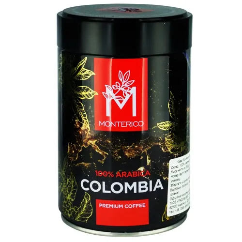 Кава мелена Monterico Colombia з залізної банки, 250г