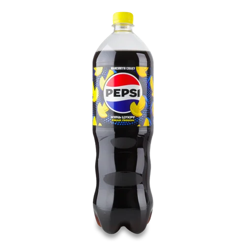 Напій Безалкогольний Сильногазований Лимонний Pepsi п/пл, без калорій, 1.25л