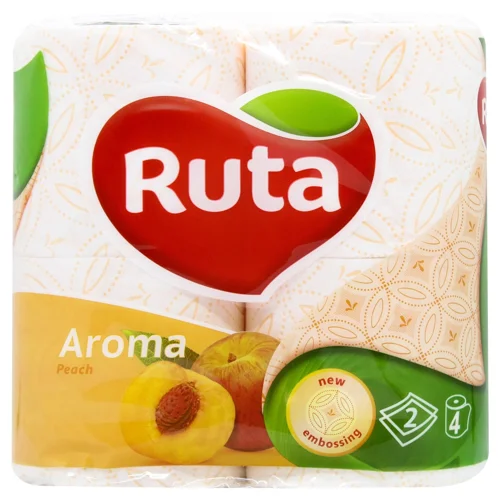 Туалетний папір Ruta Aroma персик 2-шаровий  4шт
