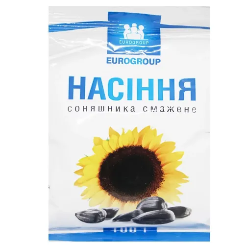 Насіння соняшника Eurogroup смажене 100г