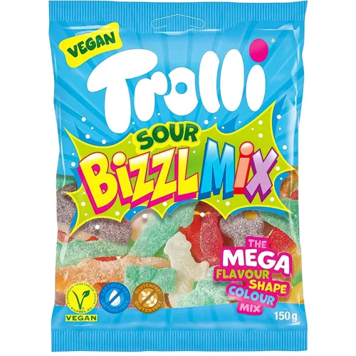 ЦУКЕРКИ БІЗЛІ МІКС TROLLI 150Г