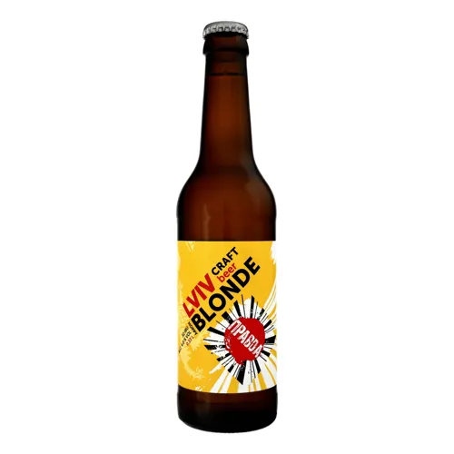 Пиво 0.33л 3.5% світле нефільтроване непастеризоване Hoppy Blonde Правда пл