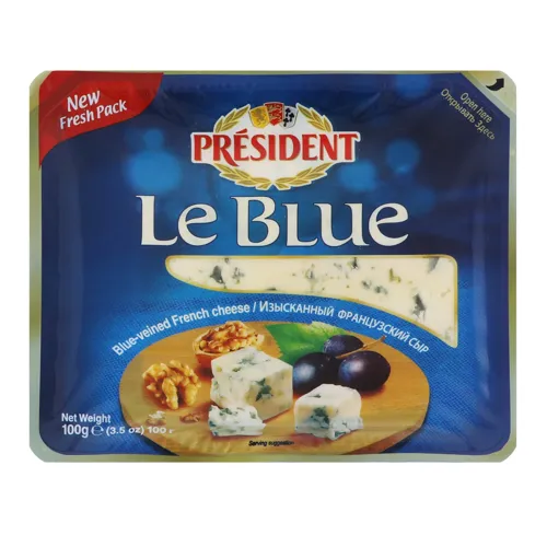 Сир 54% блакитний Ле Блю President п/у 100г