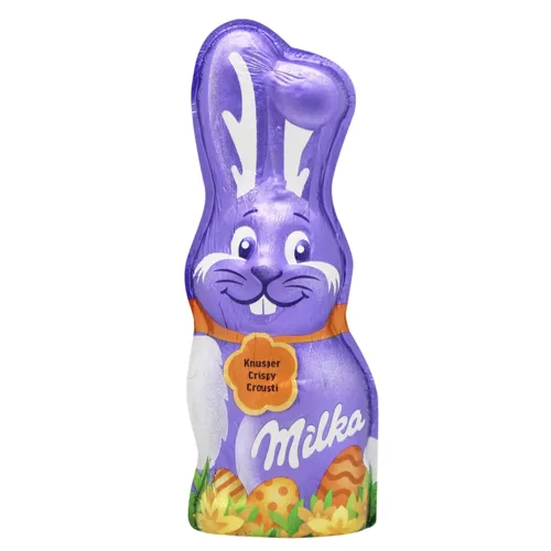 Фігурка шоколадна «Milka» Заєць з хрустким рисом 95г